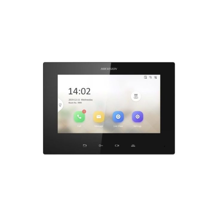 Vaizdo telefonspynės monitorius Hikvision DS-KH6220-LE1, juodas