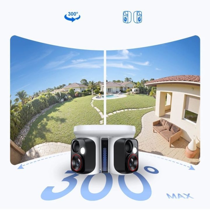 Lauko stebėjimo kamera 3K Baseus Security X1 Pro, balta
