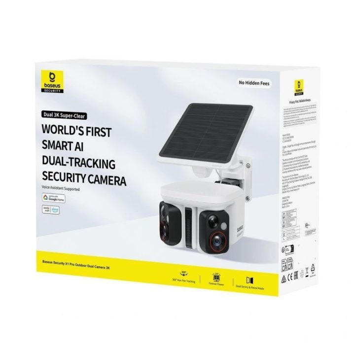 Lauko stebėjimo kamera 3K Baseus Security X1 Pro, balta