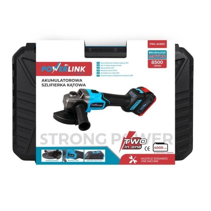 Akumuliatorinis šlifuoklis Extralink Powerlink AG803, 8500 aps./min