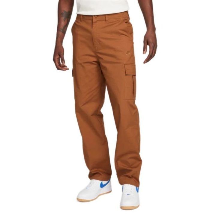 Vyriškos medvilninės kargo kelnės Nike Club Cargo, smėlio