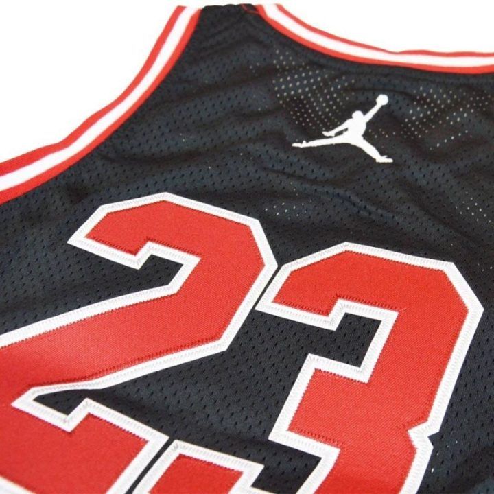 Krepšinio marškinėliai vaikams Air Jordan su Michael Jordan 23, juodi ir raudoni