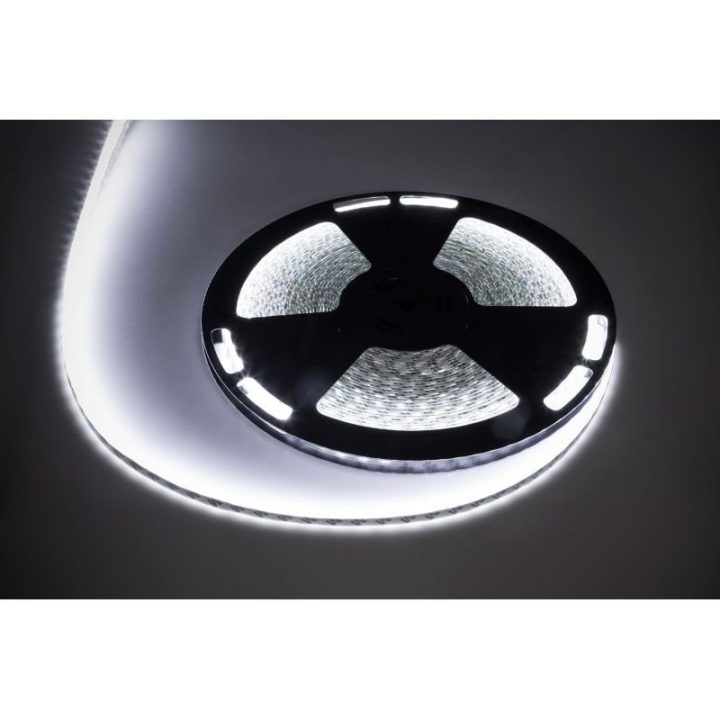 Vandeniui atspari LED juosta Rebel, 25 m, 12 V, šaltai balta