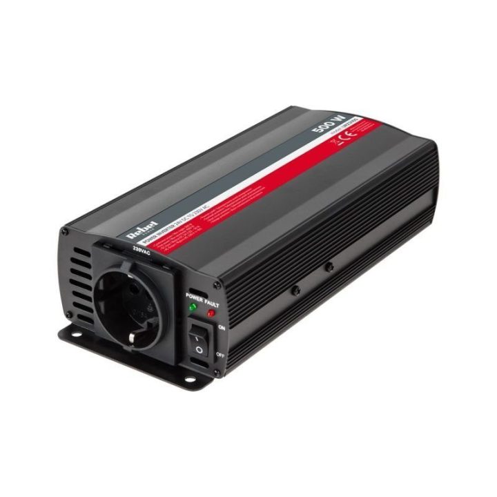 Įtampos keitiklis 24 V/230 V REBEL, 500 W, F tipo lizdas