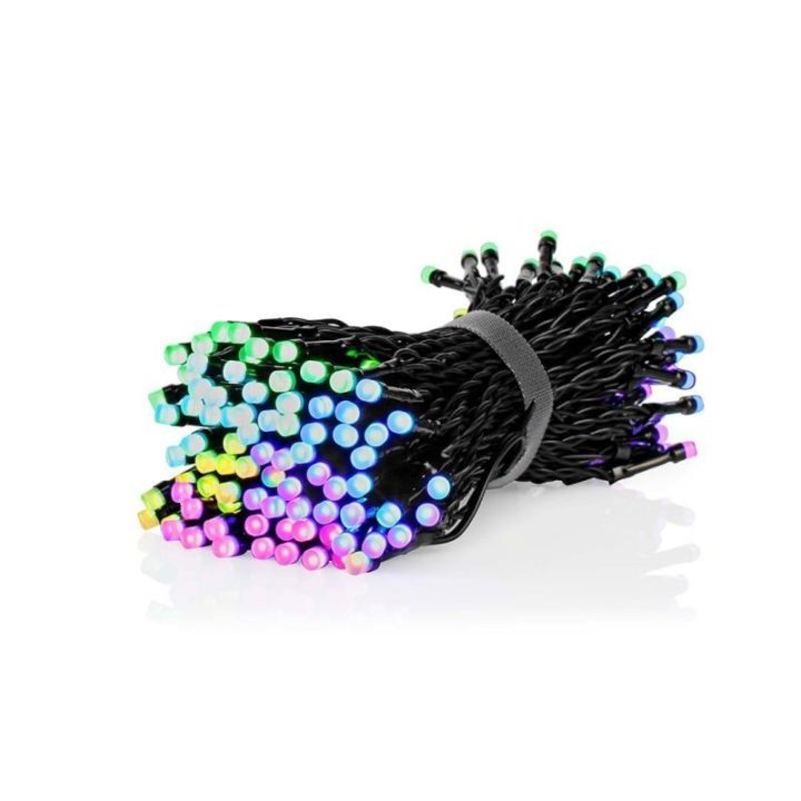 LED girlianda Wi-Fi RGB Nedis SmartLife, 20 m, 168 LED, juoda