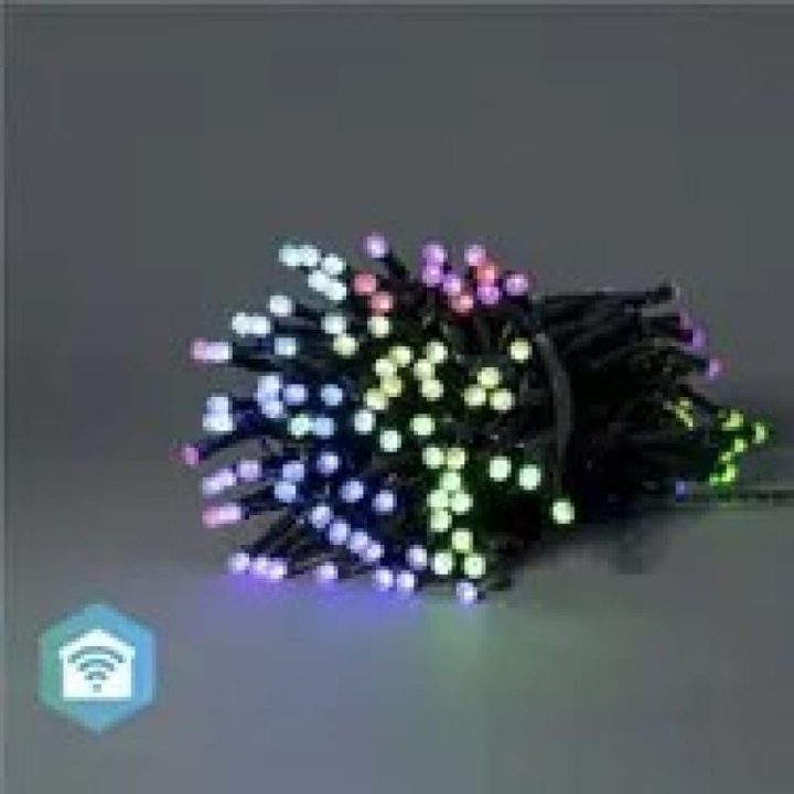 LED girlianda Wi-Fi RGB Nedis SmartLife, 20 m, 168 LED, juoda