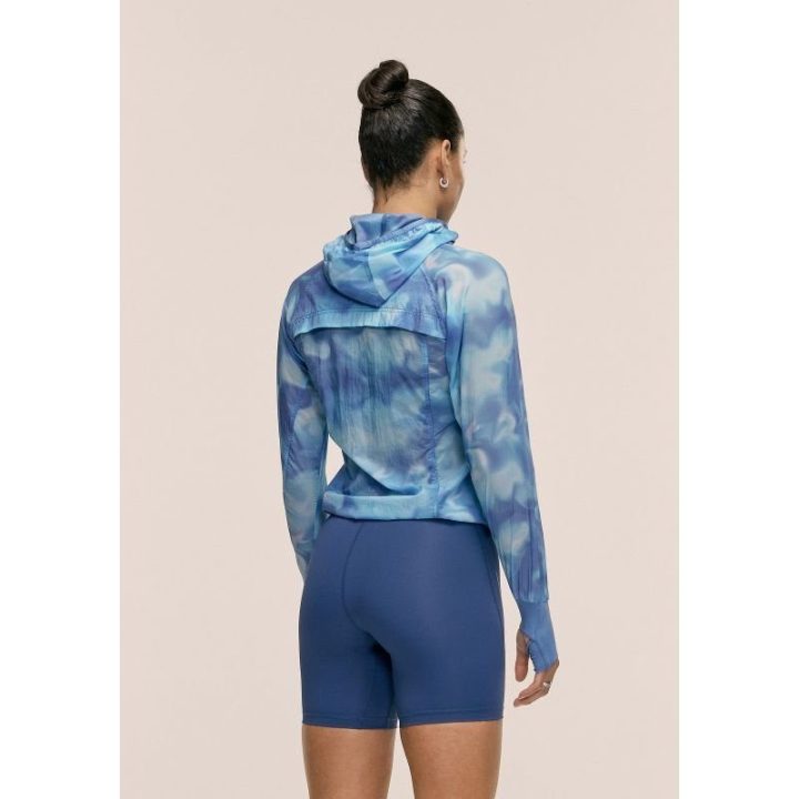 Moteriška bėgimo striukė CASALL Breeze Printed, tamsiai mėlyna