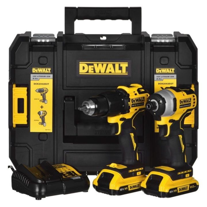 Įrankių rinkinys DeWALT DCK2062D2T, 18 V, 2 × 2 Ah