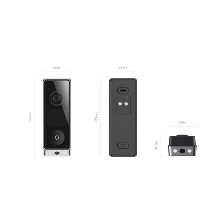 Vaizdo durų skambutis su Wi-Fi EZVIZ EP8 Ultra, 6 MP + 2 MP