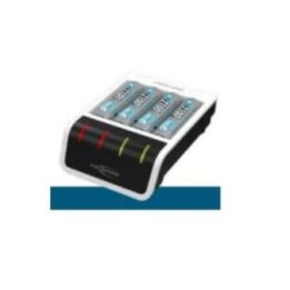 Akumuliatorių įkroviklis Ansmann, 4 AA, 2100 mAh, baltas ir juodas