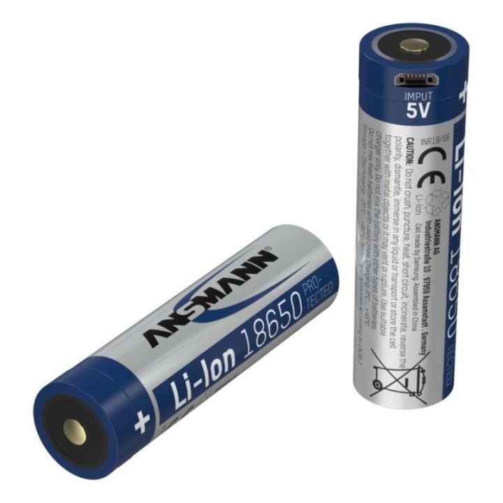 Akumuliatorius 18650 Ansmann, 3400 mAh, sidabro spalvos