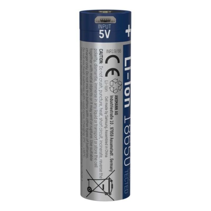 Akumuliatorius 18650 Ansmann, 3400 mAh, sidabro spalvos