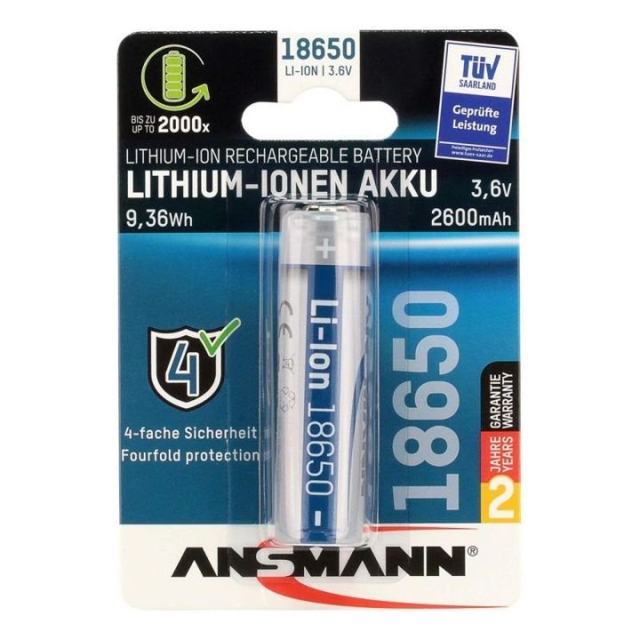 Akumuliatorius 18650 Ansmann, 3400 mAh, sidabro spalvos