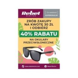 Plakatas Rebel Electro apie akinių akciją