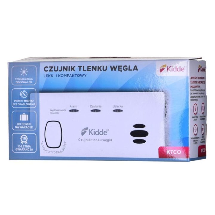 Smalkių detektorius Kidde K7CO, 85 dB, baltas