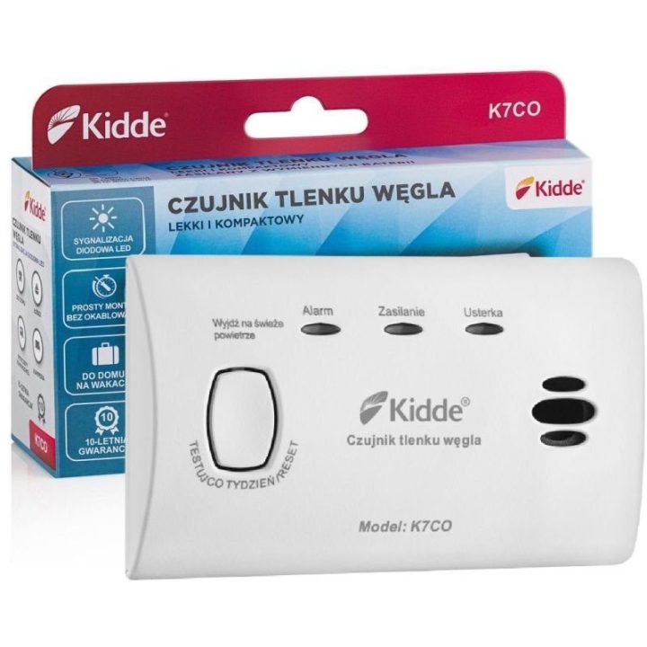 Smalkių detektorius Kidde K7CO, 85 dB, baltas