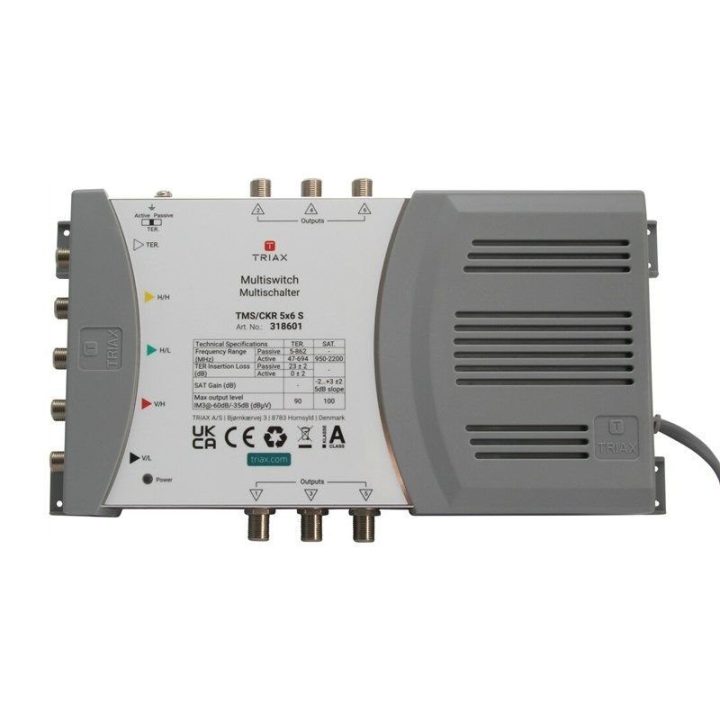 Palydovinio signalo multiswitch Triax 318601, 5 įėjimai, 6 išėjimai