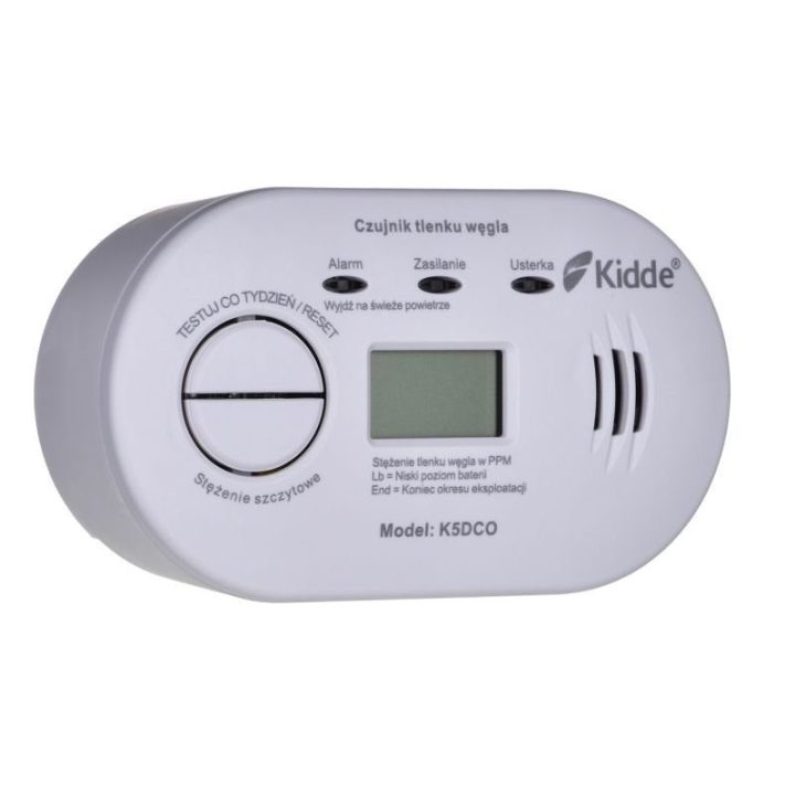 Anglies monoksido detektorius su LCD ekranu Kidde K5DCO, baltas