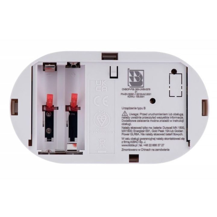 Anglies monoksido detektorius su LCD ekranu Kidde K5DCO, baltas