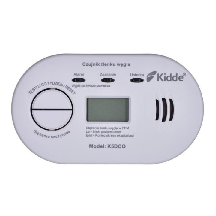 Anglies monoksido detektorius su LCD ekranu Kidde K5DCO, baltas