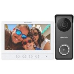 4 laidų vaizdo telefonspynės komplektas Hikvision DS-KIS213(B)