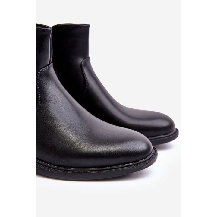 Vyriški žemi batai su užtrauktuku Black Brosta BSB28227