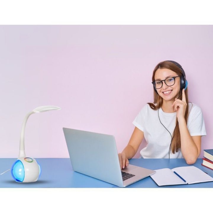 Stalinė LED lempa Activejet AJE-RAINBOW RGB 2, balta