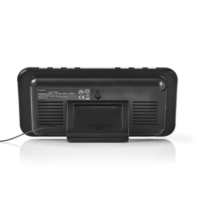 Skaitmeninis žadintuvas su FM radiju Nedis CLAR004BK, juodas