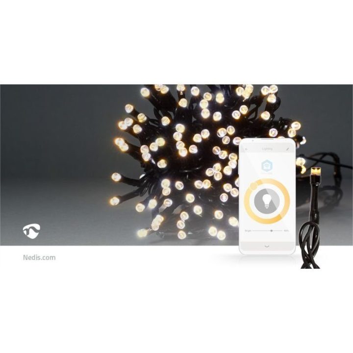 Dekoratyvinė LED girlianda Nedis, 100 LED, 10 m, juoda