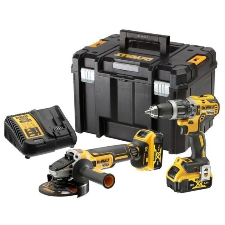 Akumuliatorinių įrankių rinkinys DeWALT DCK208, 18 V, 2 × 5 Ah