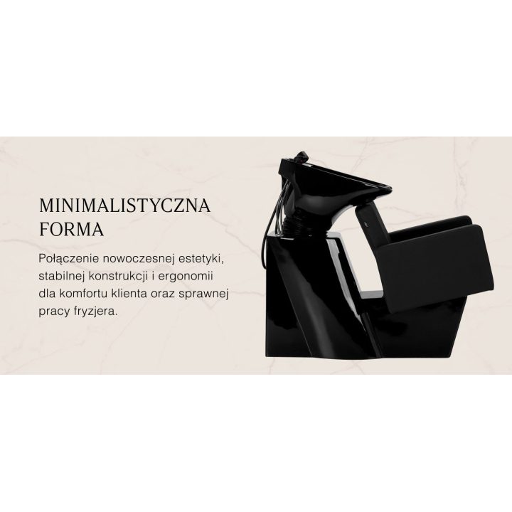 Plaukų plovimo kriauklė Gabbiano Vitoria, juoda
