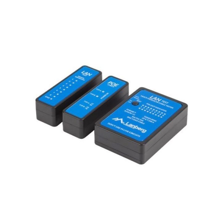 PoE kabelių testeris Lanberg NT-0404, juodas