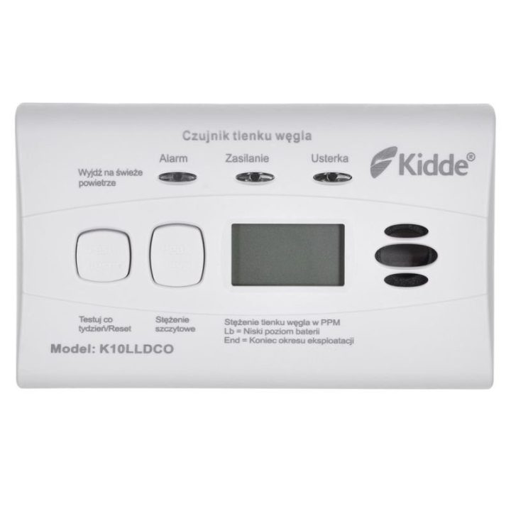 Anglies monoksido detektorius su LCD ekranu Kidde K10LLDCO, baltas