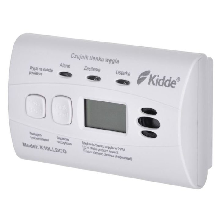 Anglies monoksido detektorius su LCD ekranu Kidde K10LLDCO, baltas