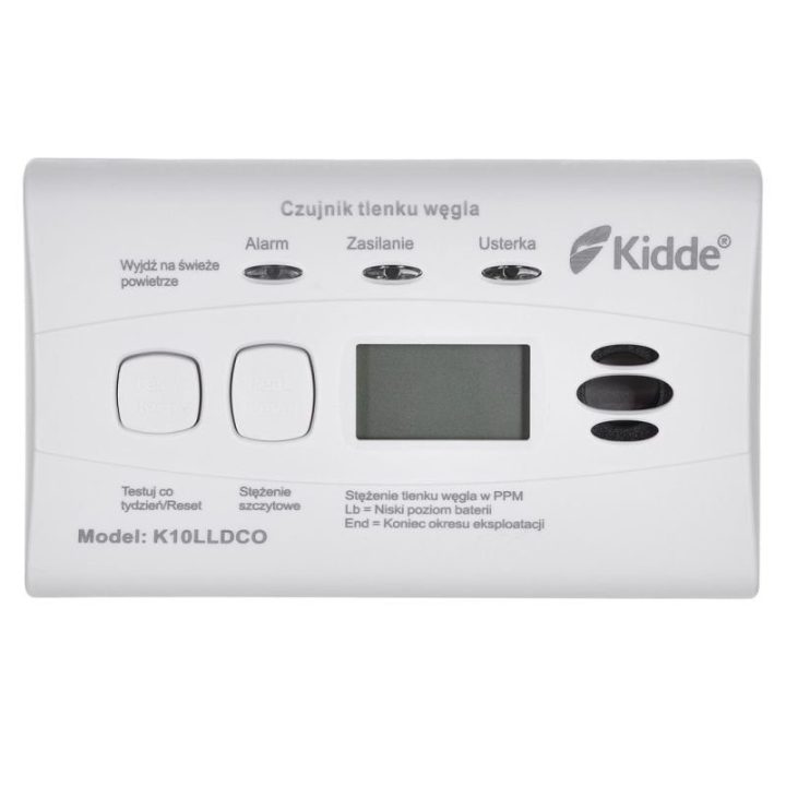 Anglies monoksido detektorius su LCD ekranu Kidde K10LLDCO, baltas