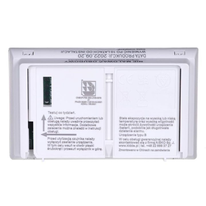 Anglies monoksido detektorius su LCD ekranu Kidde K10LLDCO, baltas