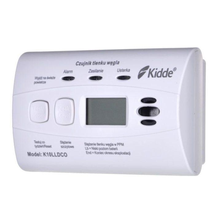 Anglies monoksido detektorius su LCD ekranu Kidde K10LLDCO, baltas