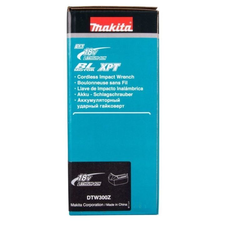 Smūginis veržliasukis Makita DTW300Z, 18 V, juodas ir mėlynas