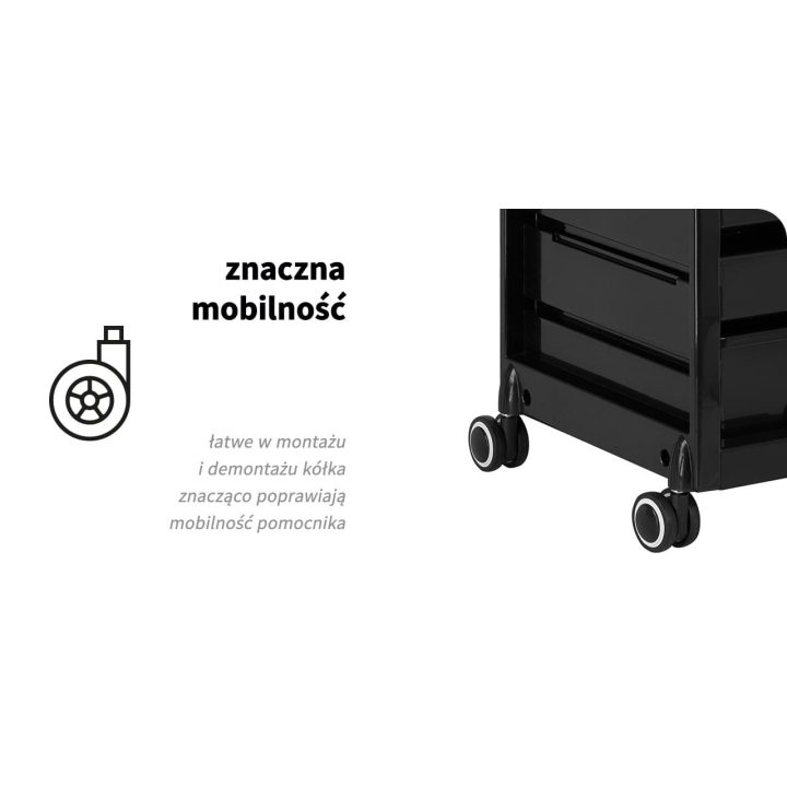 Kirpėjo vežimėlis su UV-C sterilizatoriumi Gabbiano 68UV, juodas