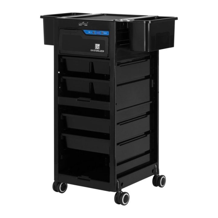Kirpėjo vežimėlis su UV-C sterilizatoriumi Gabbiano 68UV, juodas