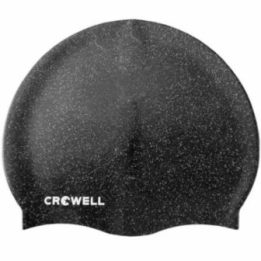 Uniseks silikoninė plaukimo kepuraitė Crowell Recycling Pearl, juoda