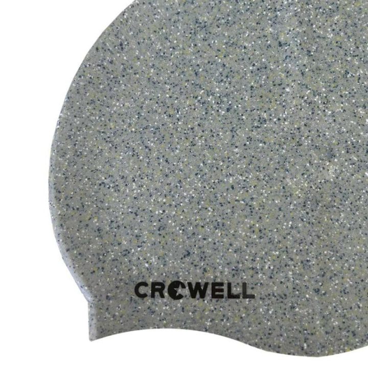 Unisex silikoninė plaukimo kepuraitė Crowell Recycling Pearl, sidabro