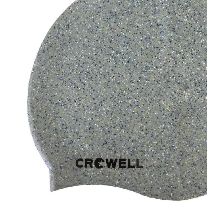 Unisex silikoninė plaukimo kepuraitė Crowell Recycling Pearl, sidabro