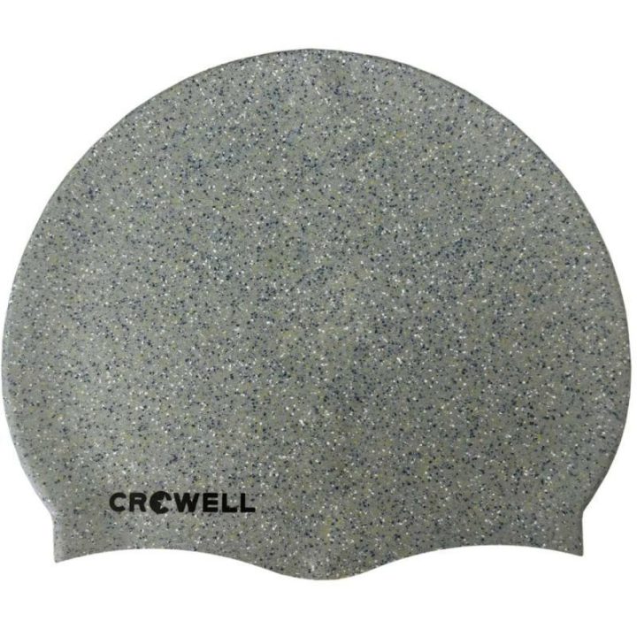 Unisex silikoninė plaukimo kepuraitė Crowell Recycling Pearl, sidabro