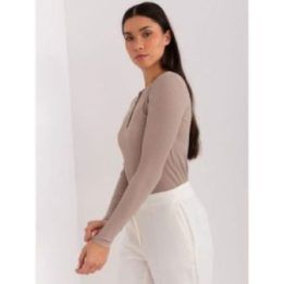 Moteriška medvilninė palaidinė Basic Feel Good, tamsiai smėlio