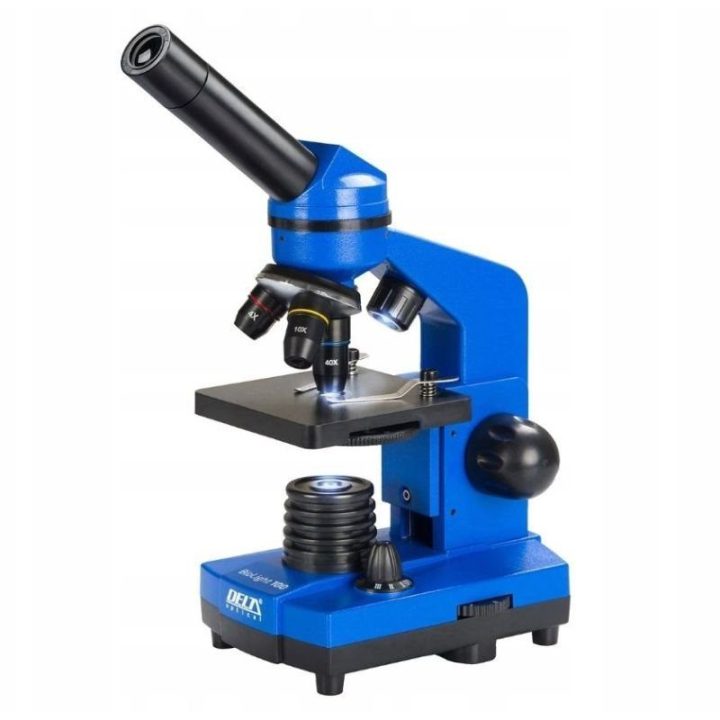 Mikroskopas Delta Optical BioLight 100, mėlynas