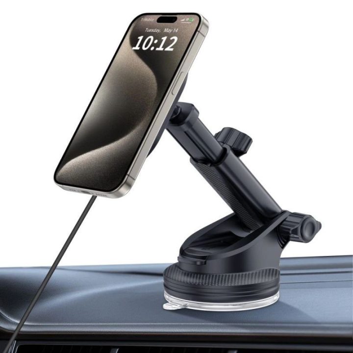 Automobilinis telefono laikiklis Tech-Protect MM15W-V6, 15 W, juodas