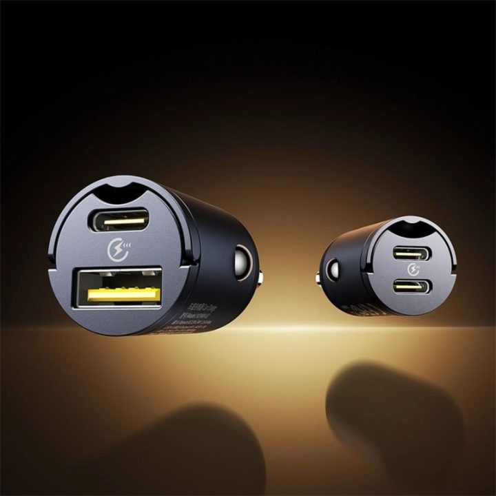 Automobilinis įkroviklis Baseus Tiny Star, 30 W, juodas