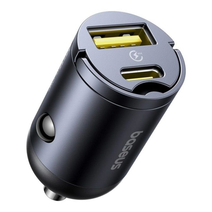 Automobilinis įkroviklis Baseus Tiny Star, 30 W, juodas