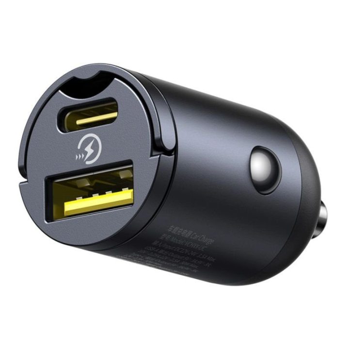 Automobilinis įkroviklis Baseus Tiny Star, 30 W, juodas